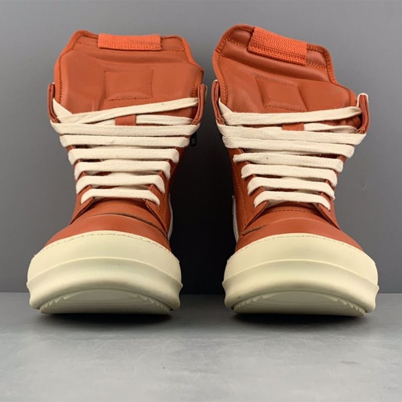 Rick Owens Geobasket High-Top Sneakers Orange