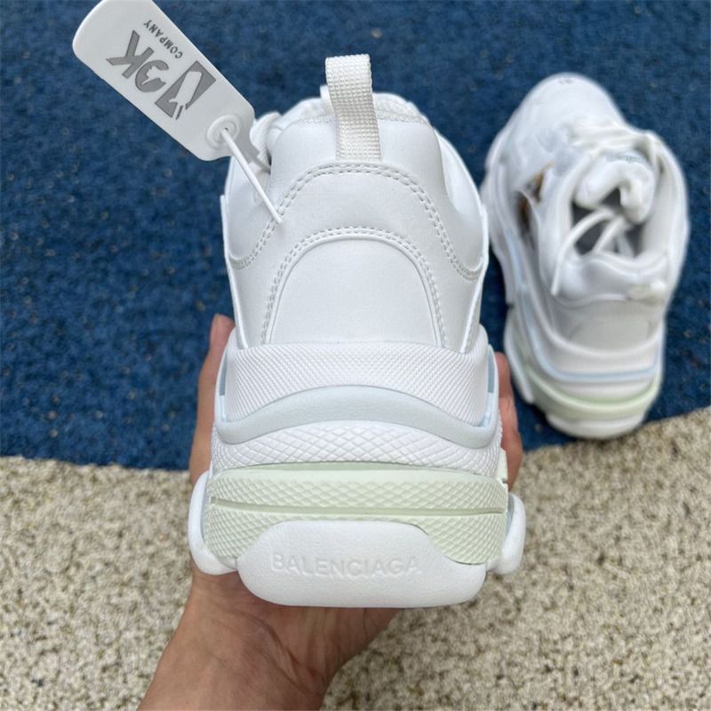 Ba*len*cia*ga triple s x g*u*i tiger print sneaker in white