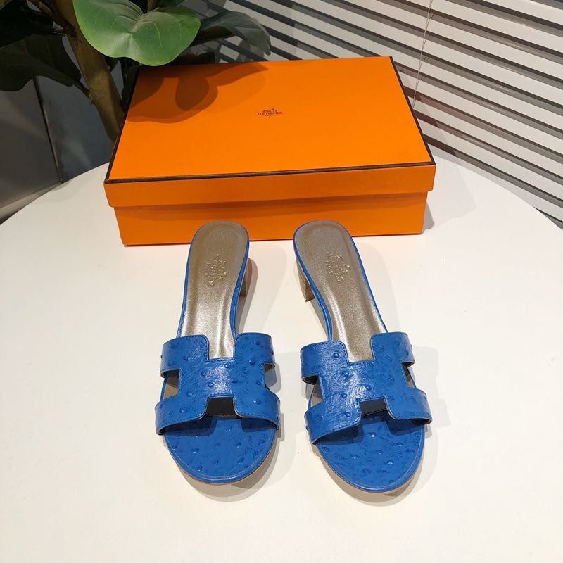H**mes oasis sandals in blue