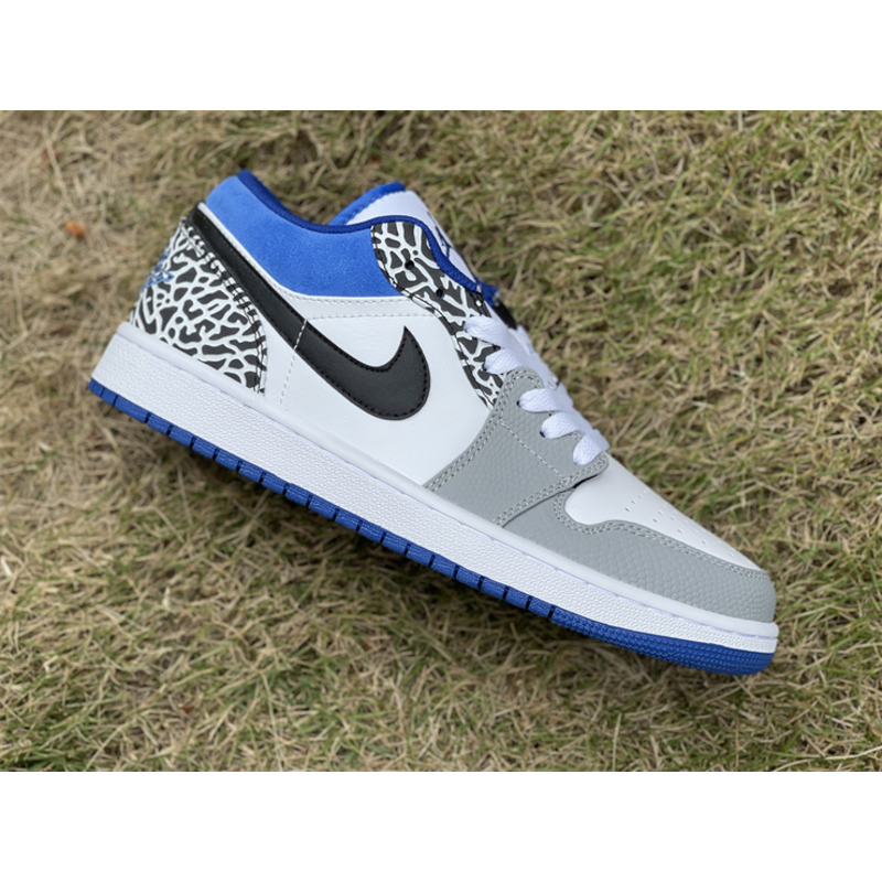 Air Jordan 1 Low「True Blue」Sneaker White/Grey-True Blue/Black