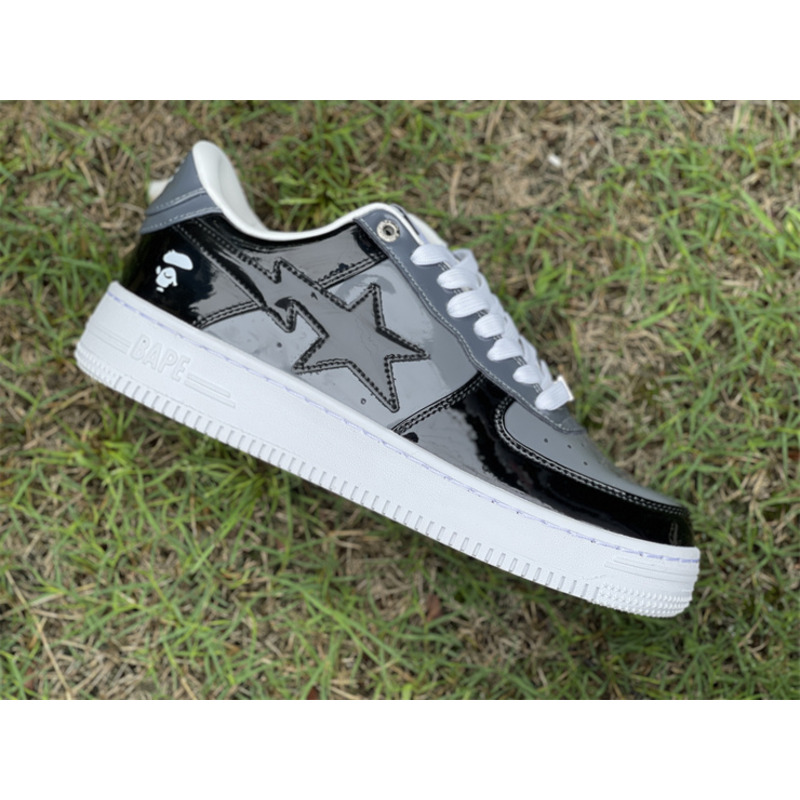 A Bathing Ape Bape Sta Low Sneaker Gray Black