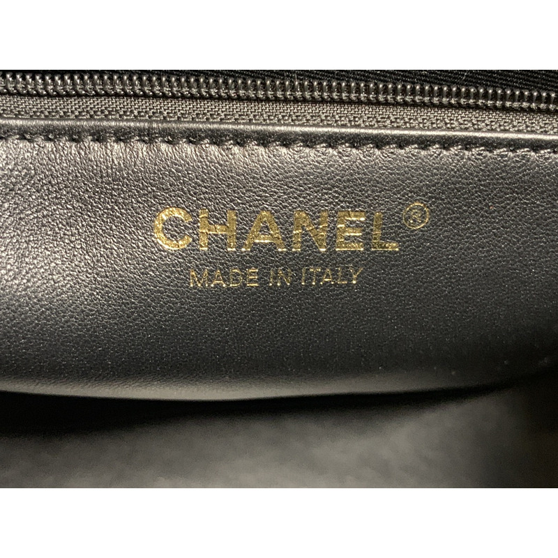 Ch*el medallion tote bag ghw caviar skin leather black