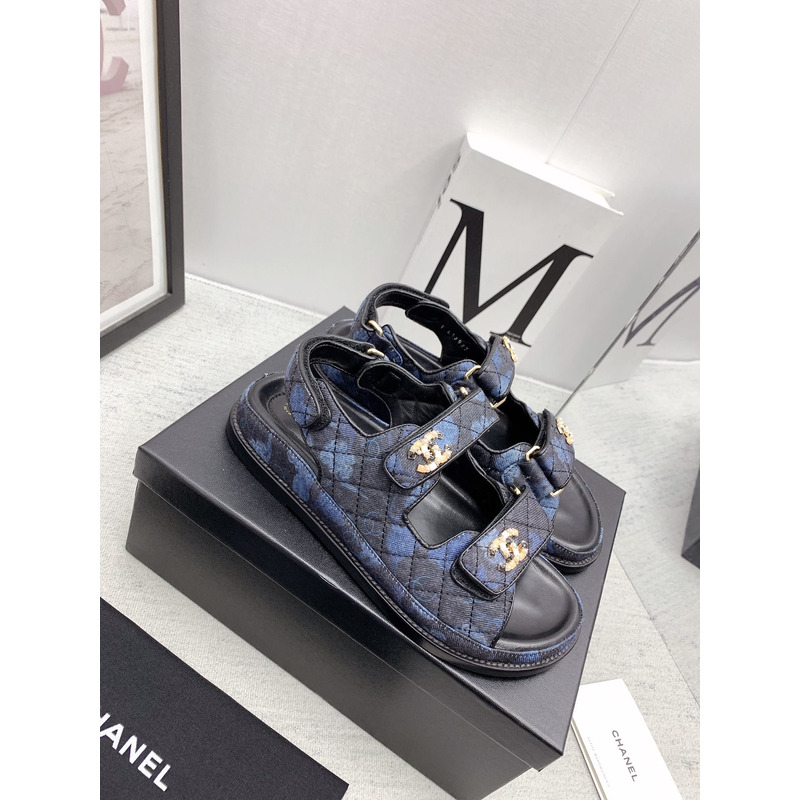 Ch*el dad sandals black&blue