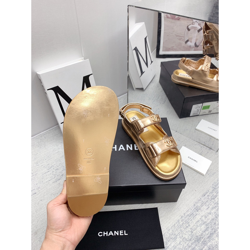 Ch*el dad sandals gold
