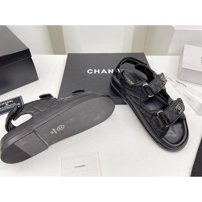 Ch*el dad dandals leather black