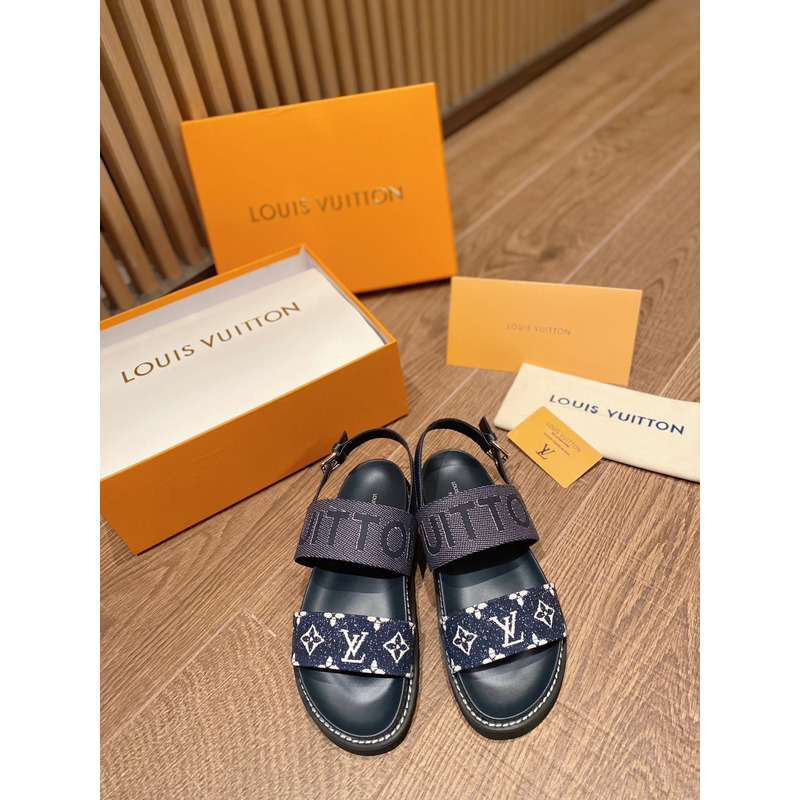 Lv Paseo Comfort Flat Sandals Black