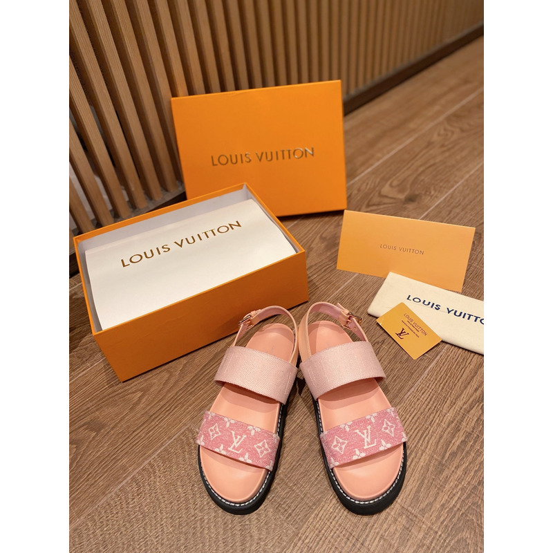 Lv Paseo Comfort Flat Sandals Pink