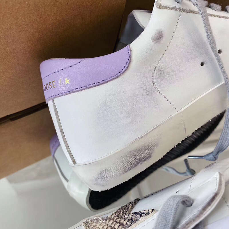 golden goose S*per-star sneakers with glitter and purple heel tab