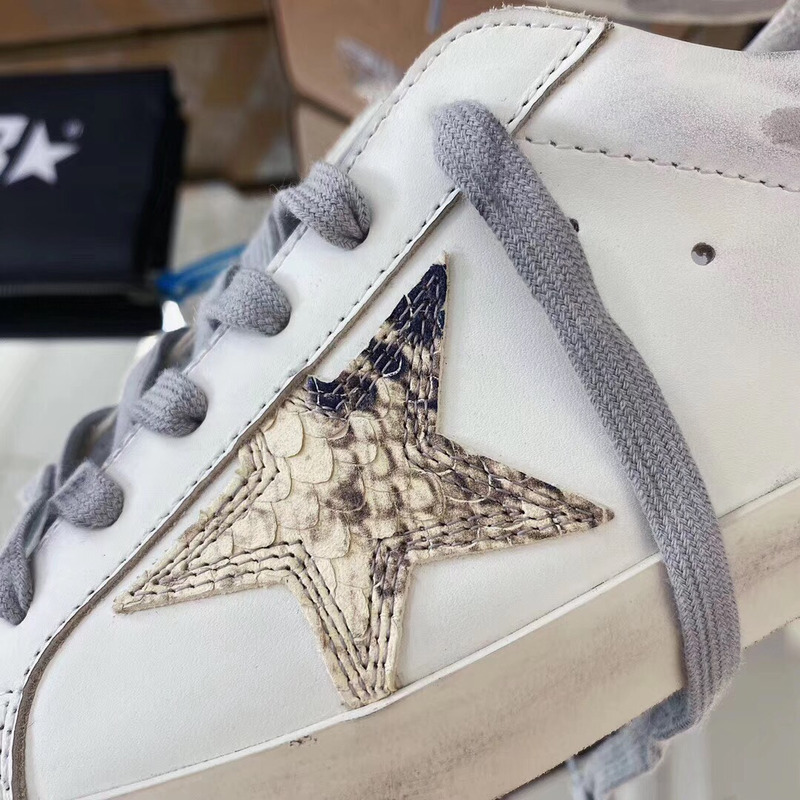 golden goose S*per-star sneakers with glitter and purple heel tab