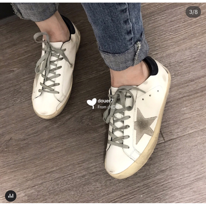 golden goose men’s S*per-star sneakers with silver star