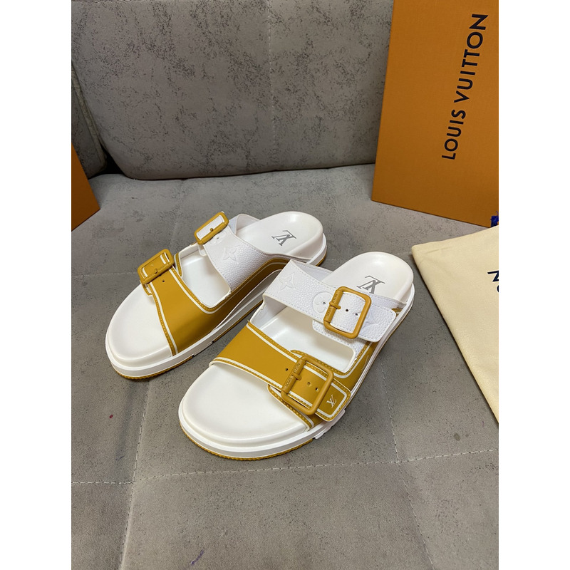 l**is V*t*n trainer mule white  & orange