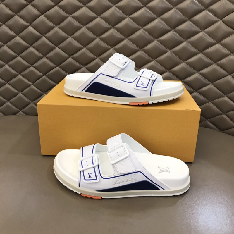 l**is V*t*n trainer mule white  & blue