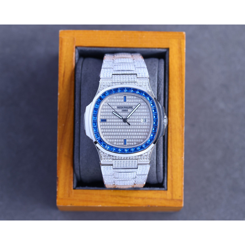patek philippe nautilus 5719 blue emerald Di*m*nds