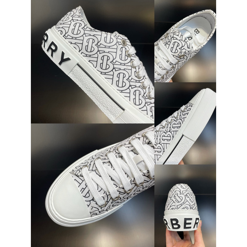 B**rry tb monogram sneakers black and white