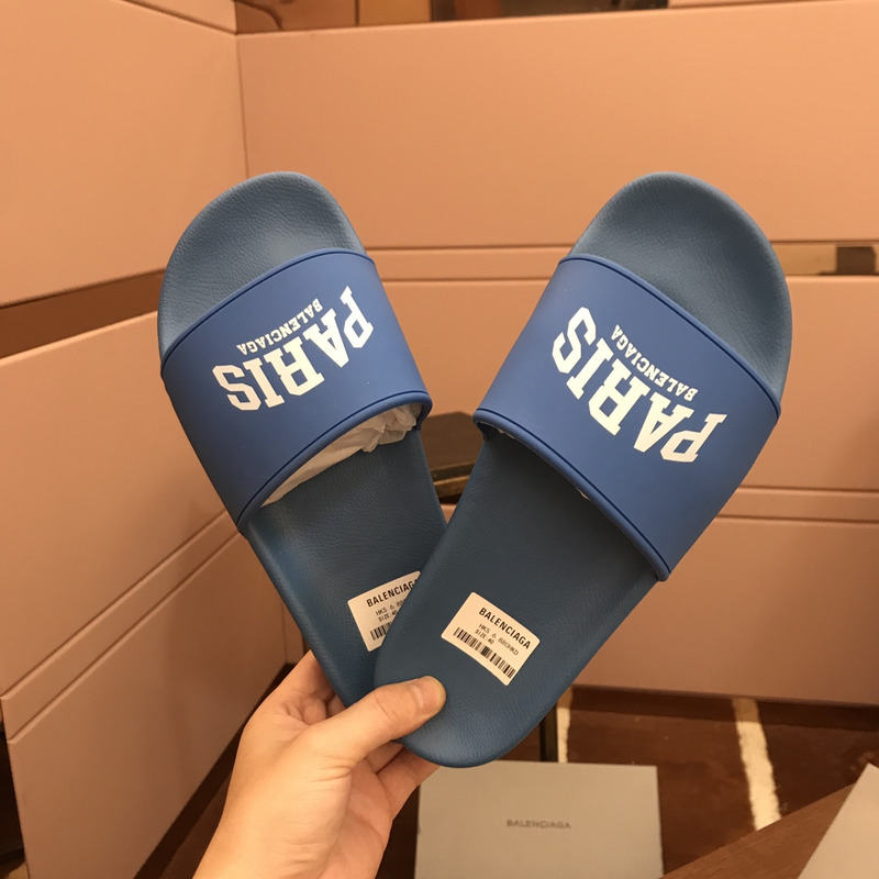 Ba*len*cia*ga paris pool slides blue