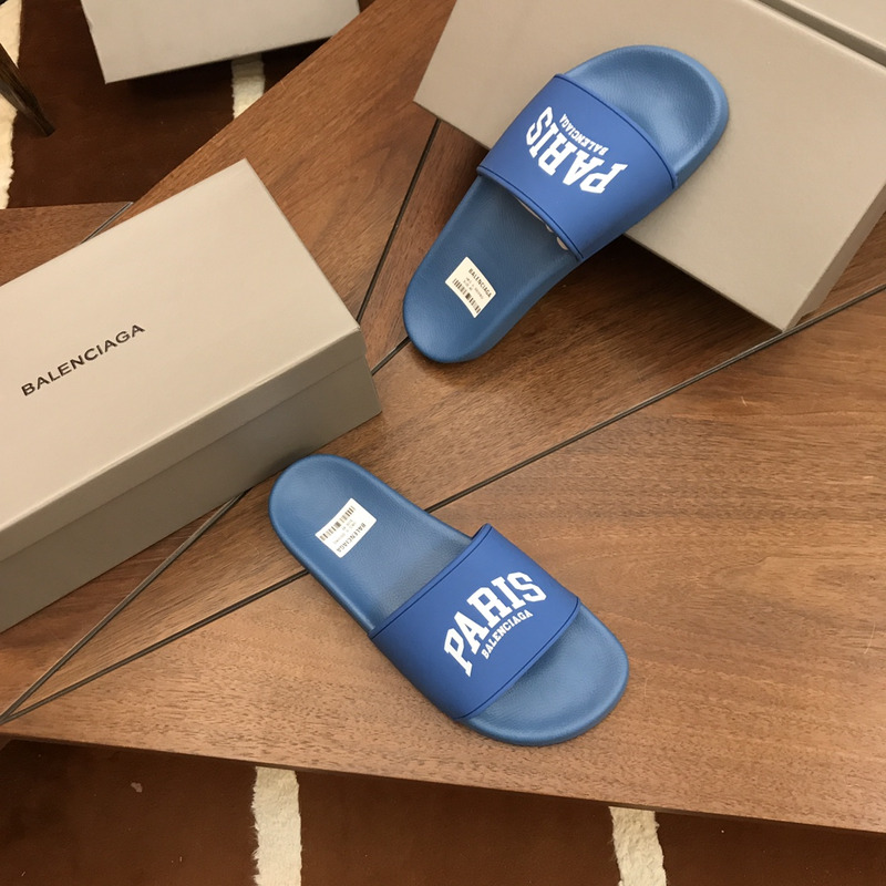 Ba*len*cia*ga paris pool slides blue