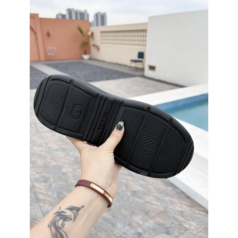 Pra*a foam rubber mules slides black