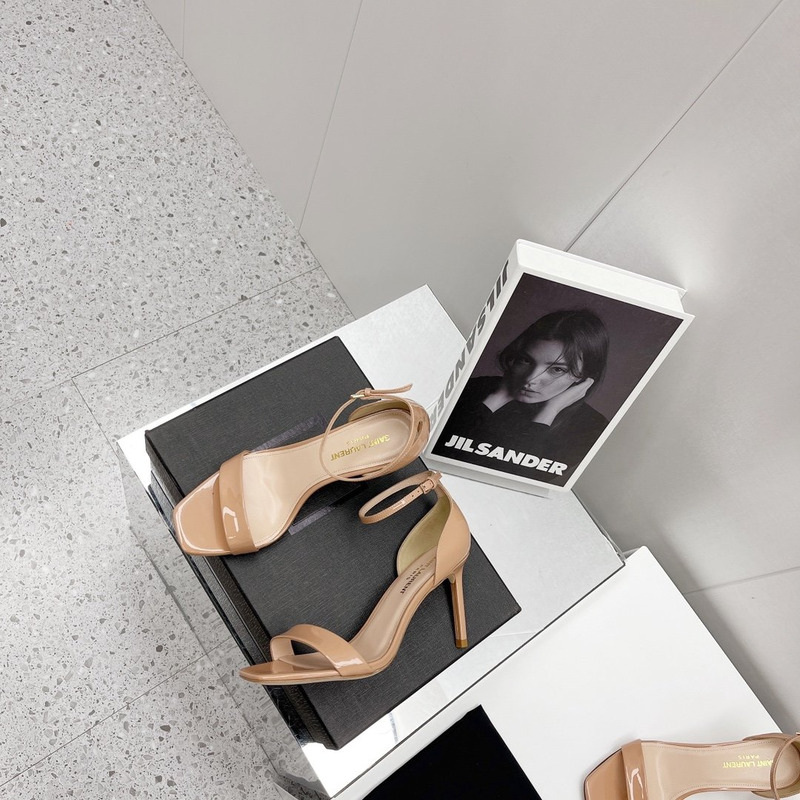 Saint Laurent Open Toe Sandals Nude