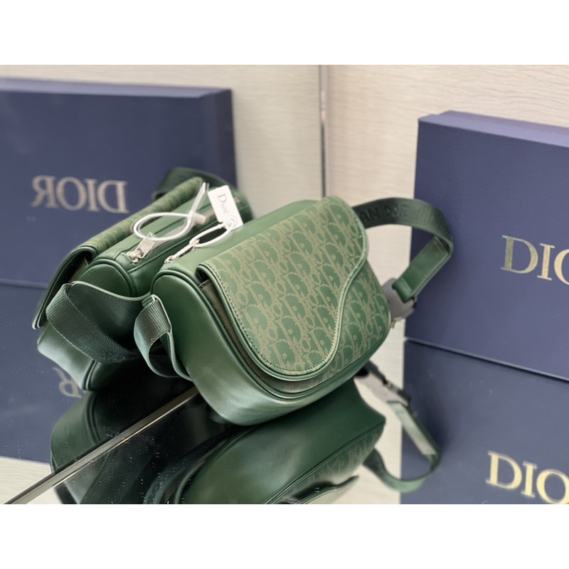 D*or mini saddle messenger bag green