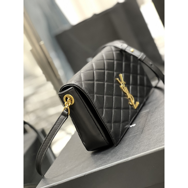 Saint Laurent Becky Flap Shoulder Bag Black