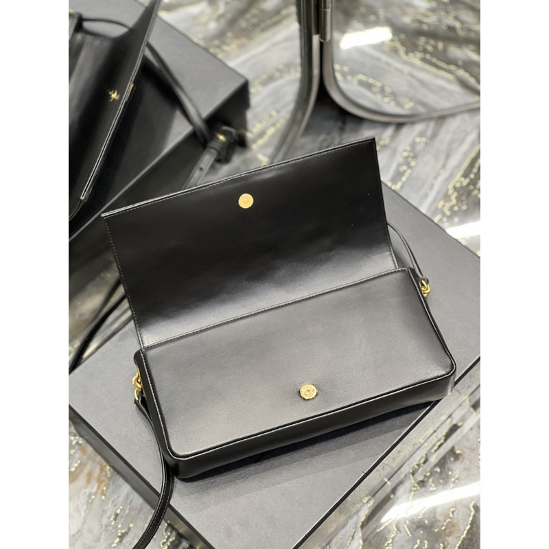 Saint Laurent Becky Flap Shoulder Bag Black