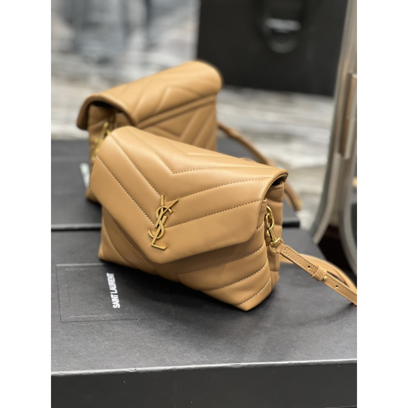 Saint Laurent Loulou Toy Leather Bag Light Tan