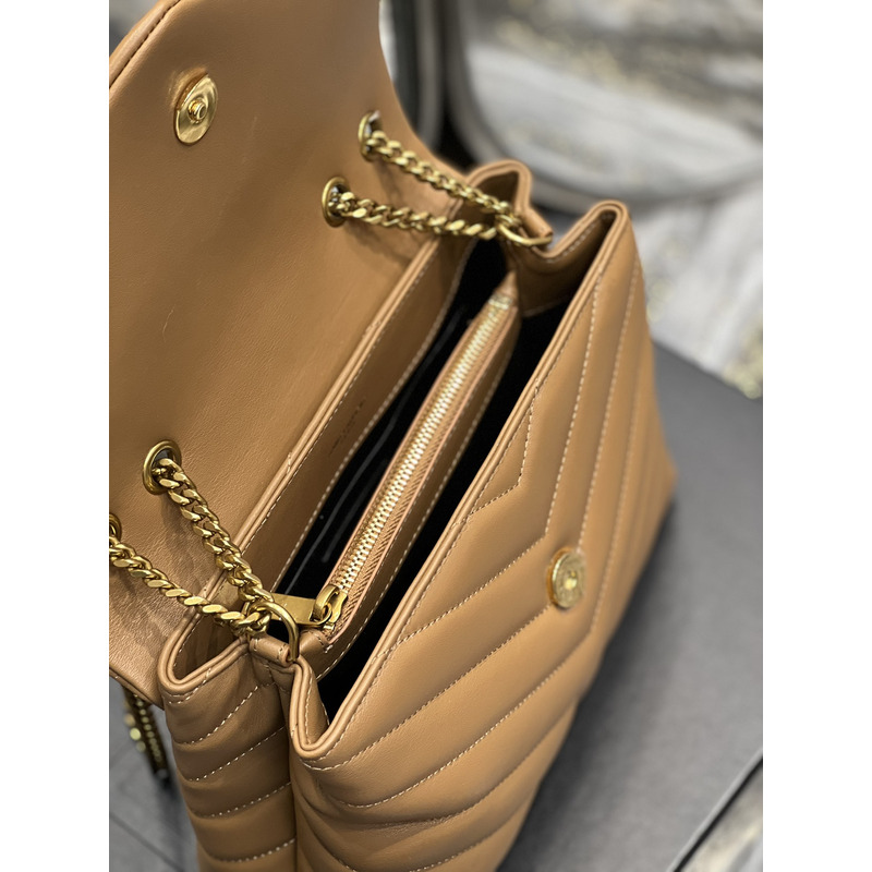 Saint Laurent Loulou Shoulder Bag Amber