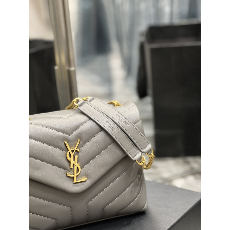 Saint Laurent Loulou Shoulder Bag Grey