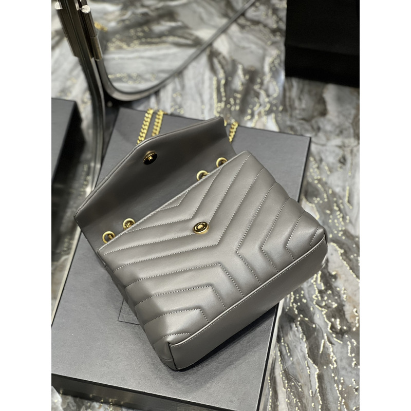 Saint Laurent Loulou Shoulder Bag Grey