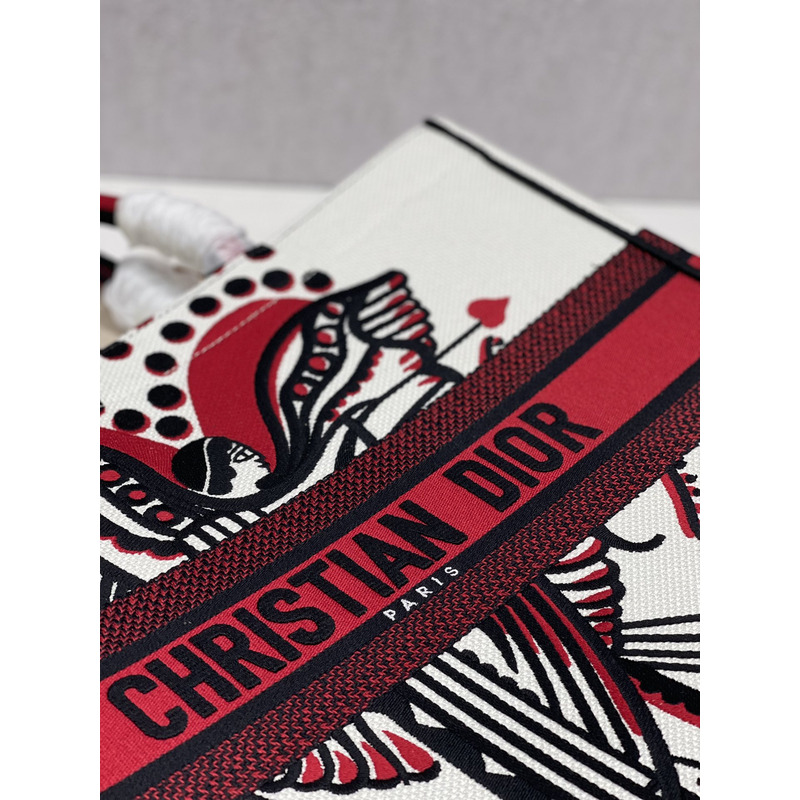 D*or ladies shopping bag graffiti tote bag 41*32cm red and white