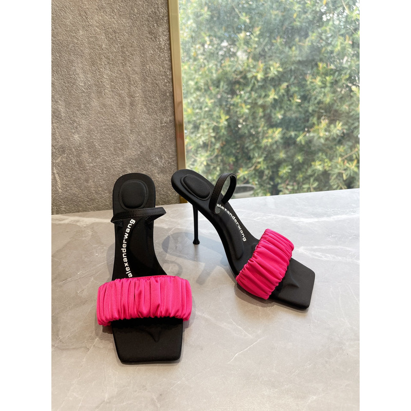 Alexander Wang Julie Scrunchie Slippers Fuchsia 10cm