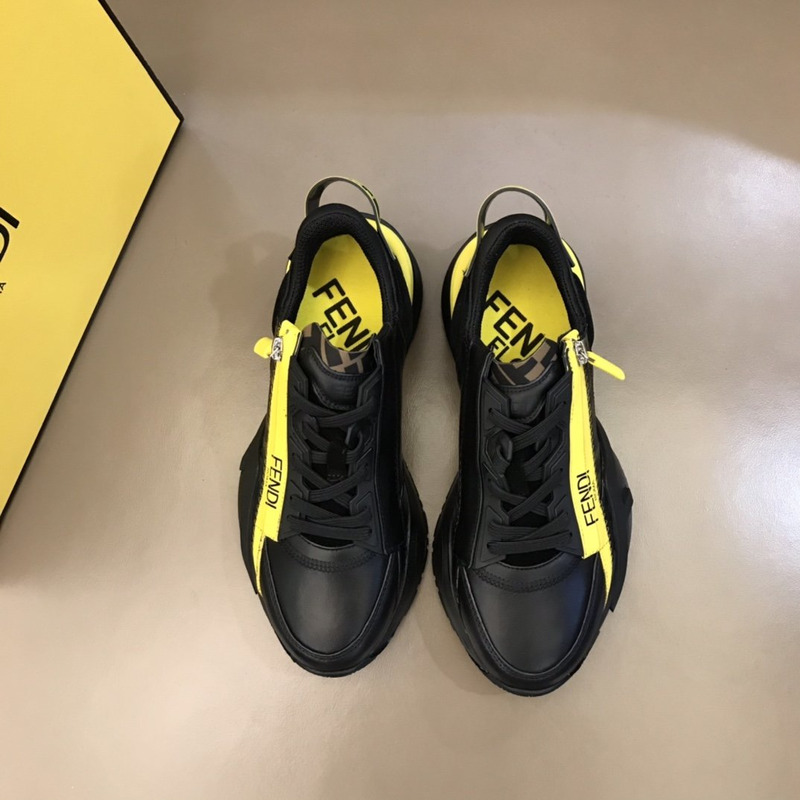 F**di flow leather low-tops black