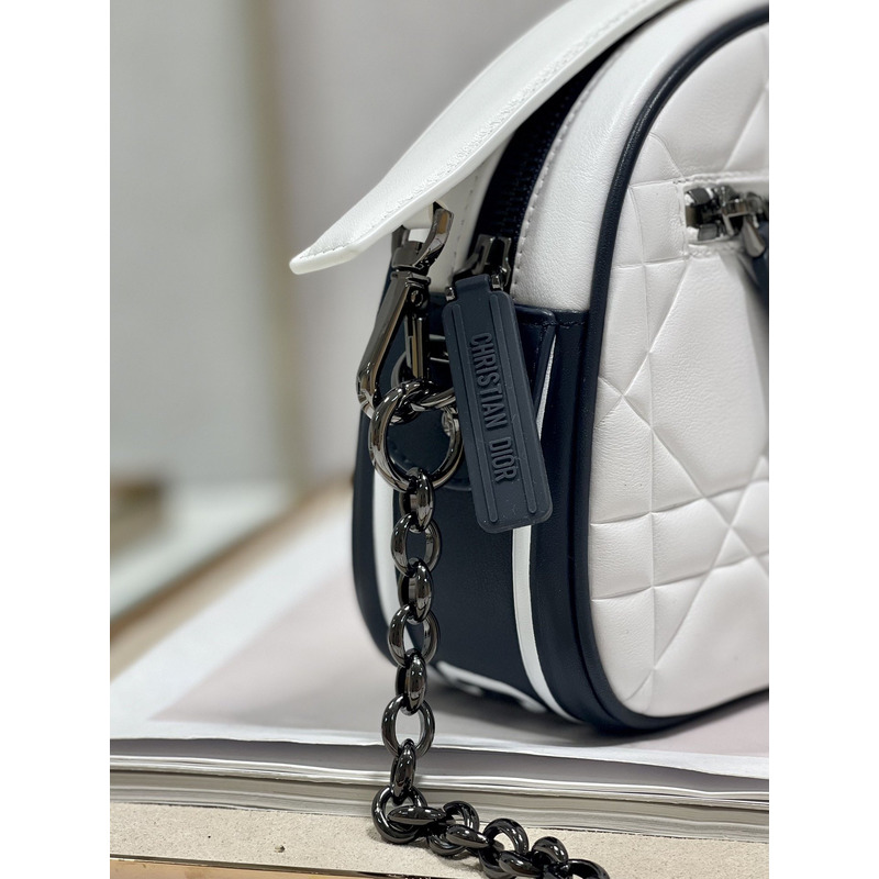 D*or small vibe hobo bag macrocannage lambskin white 22×7×15.5cm