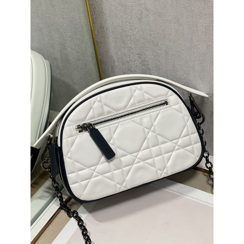 D*or small vibe hobo bag macrocannage lambskin white 22×7×15.5cm