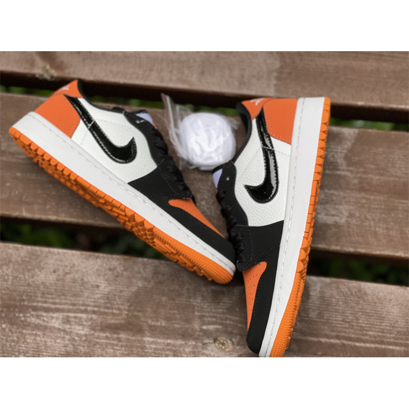 Jordan 1 Low UNC Sneakers White/Dark Powder Orange-Obsidian