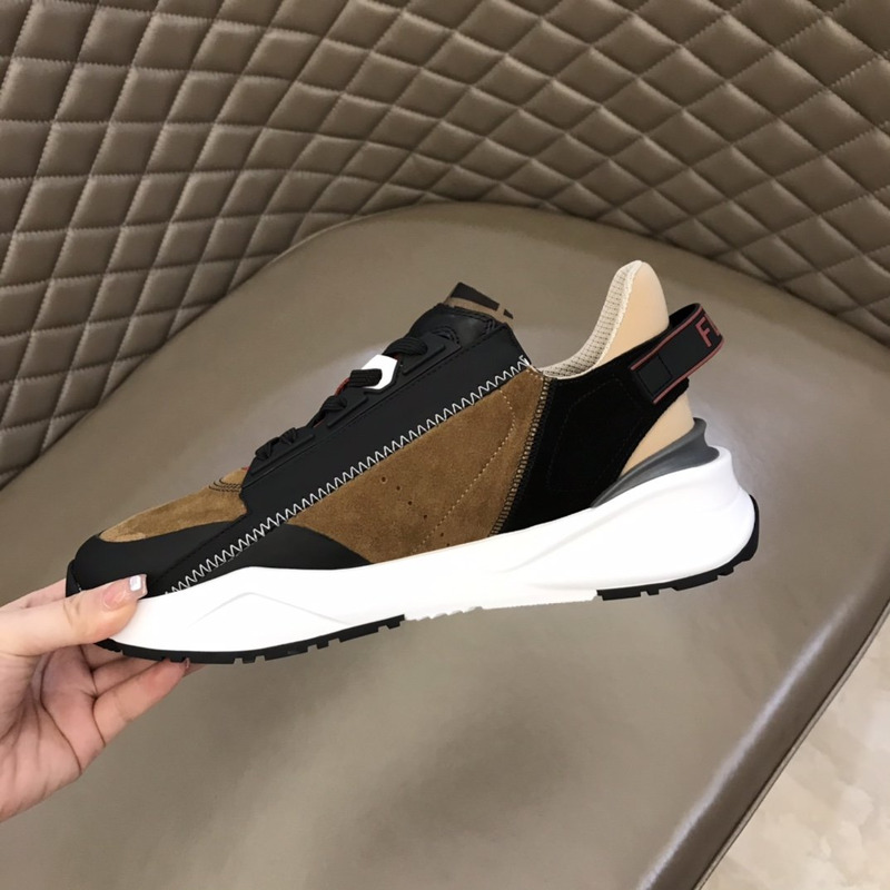 F**di flow nylon low tops sneakers camel