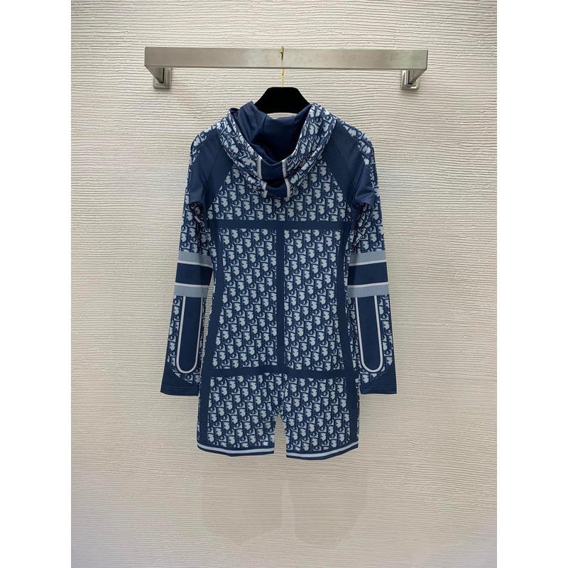 D*or bikini long sleeve one-piece swimsuit logo print