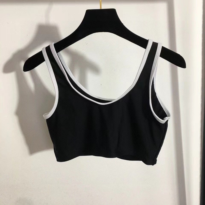 Ch*el swimsuit two piece black
