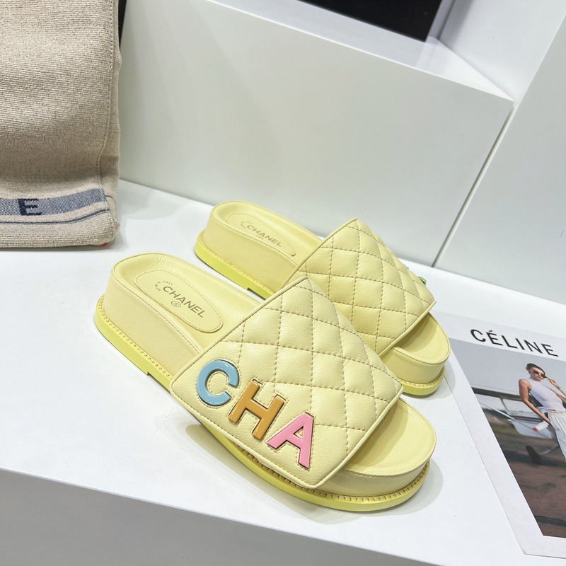 Ch*el multicolor mules yellow