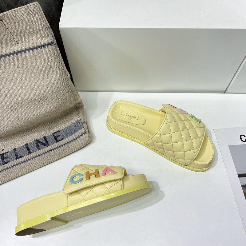 Ch*el multicolor mules yellow