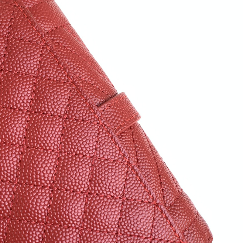 Saint Laurent Envelope Leather Wallet Burgundy