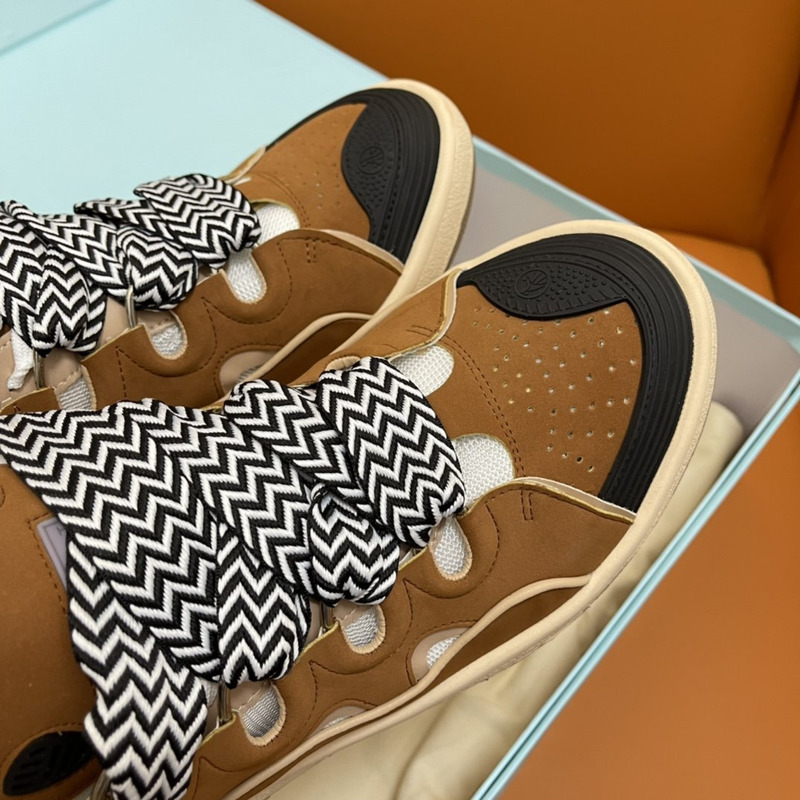 Lanvin Curb Low Top Sneakers Brown