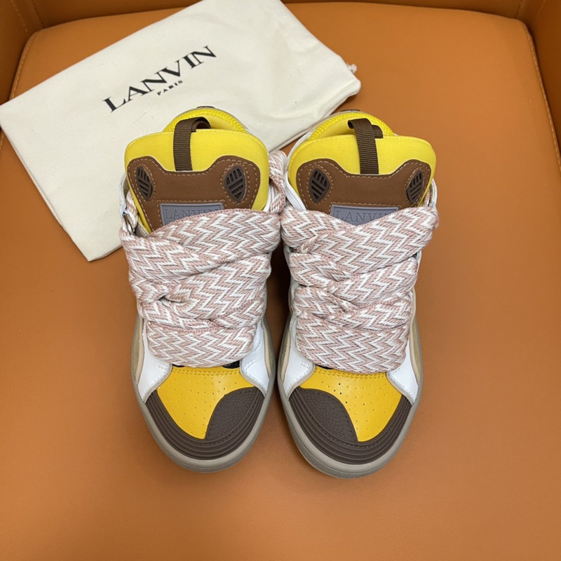 LANVIN Curb Sneaker Beige Yellow
