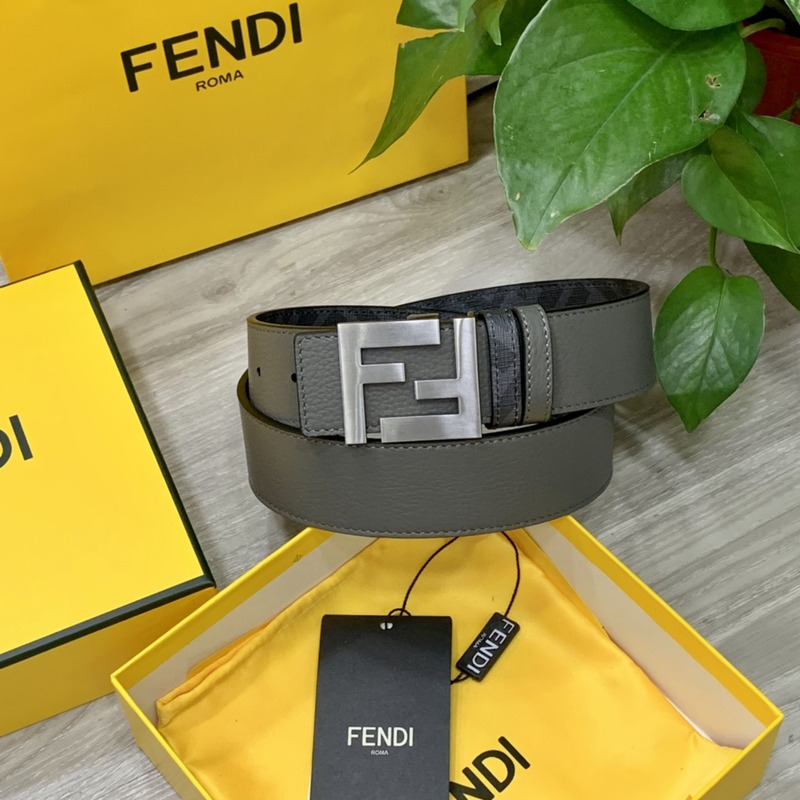 F**di squared ff belt grey leather belt