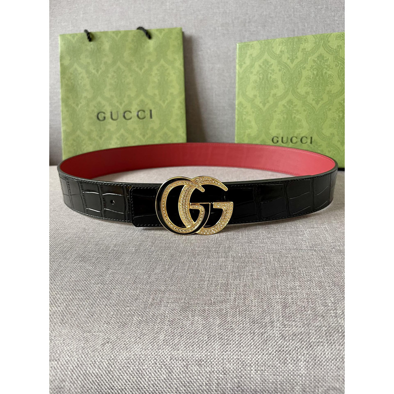 g*u*i double g gold Di*m*nd leather belt