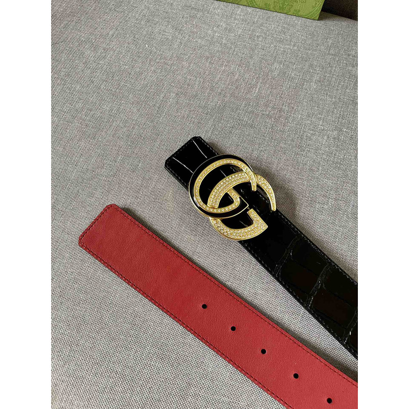 g*u*i double g gold Di*m*nd leather belt