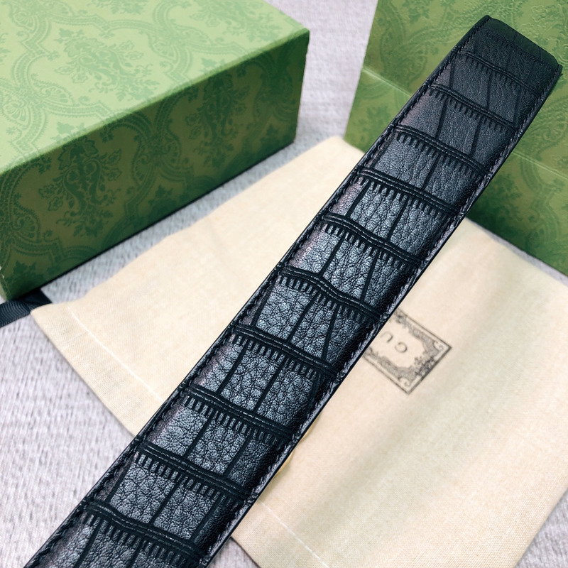 G*u*i gold double g leather belt