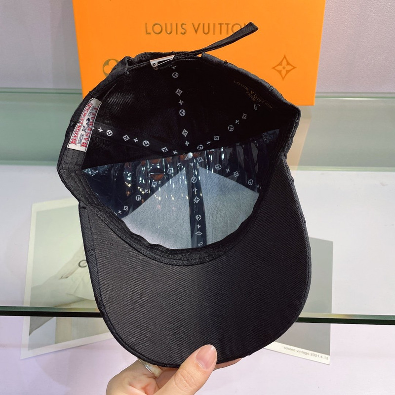 l**is V*t*n embroidered monogram hat black