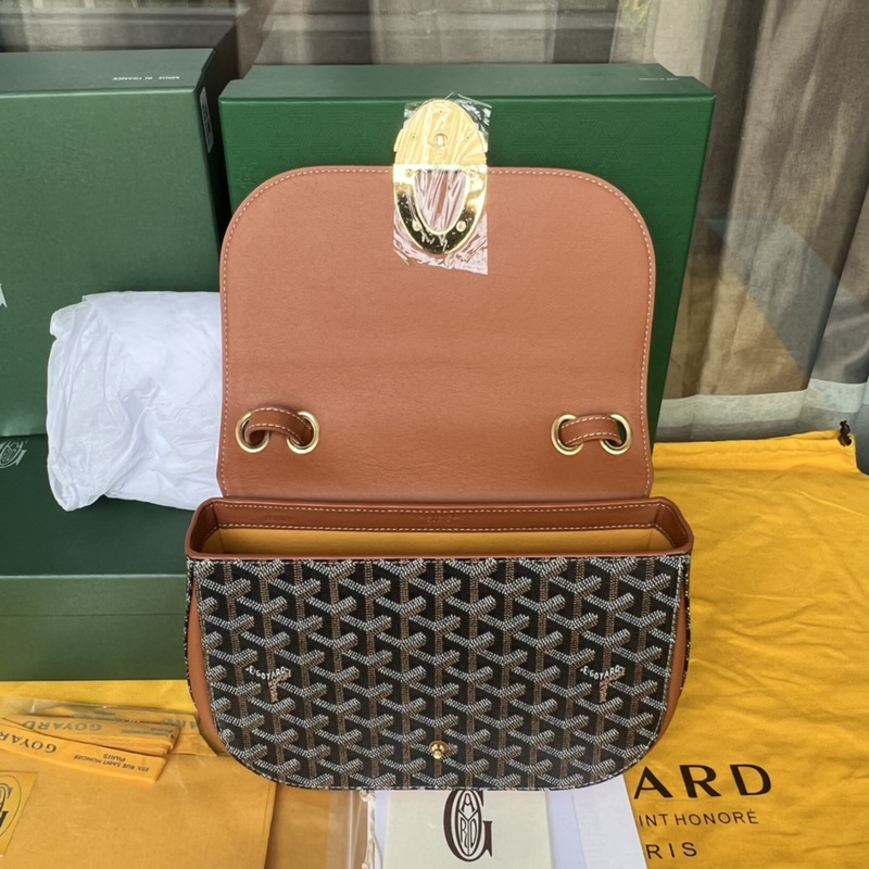 Go*ard 233 Go*ardine canvas & chevroches calfskin black & tan