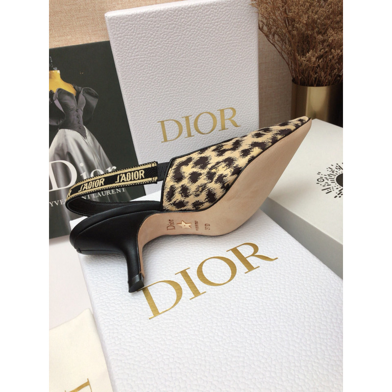 D*or leopard slingback pumps 4.5cm